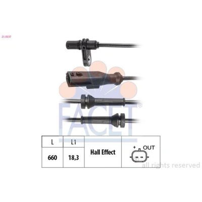 Bilde av FACET 21.0337 ABS Sensor 660