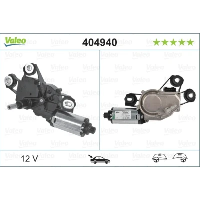 Bilde av VALEO ORIGINAL PART 404940 Vindusviskermotor 12 venstre bakaksel for høyre/venstre ratt VOLKSWAGEN: Transporter 5, Multivan 6, 5 Bus