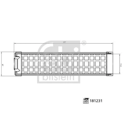 Bilde av FEBI BILSTEIN 181231 Luftfilter 357 87 Filterinnsats