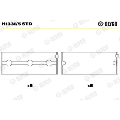 Bilde av GLYCO H1331/5 STD Veivaksellager