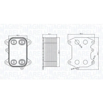 Bilde av MAGNETI MARELLI 350300003300 Oljekjøler VOLKSWAGEN: Multivan 5 (7HM, GOLF 6, Transporter 5, SKODA: Octavia 2 Combi, Superb II Hatchback