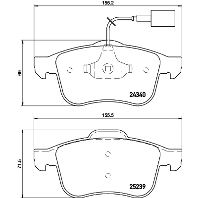 Bilde av HELLA 8DB 355 015 531 Bremseklosser med integrert slitasjevarselkontakt ALFA ROMEO: Giulietta Hatchback