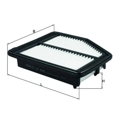 Bilde av MAHLE ORIGINAL LX 4241 Luftfilter 49,5 186 247,0 Filterinnsats HONDA: CIVIC 9, 9 Tourer, 8