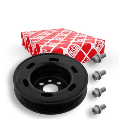 Bilde av febi BILSTEIN 33608 Remskive veivaksel 6PK 143 5 med skruer, for Plus AUDI: A4 B7 Avant, B6 VOLKSWAGEN: Transporter Bus