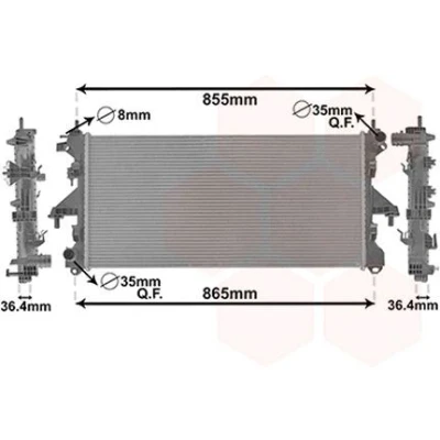 Bilde av VAN WEZEL 40002304 Radiator Aluminium 780 370 26 Kjøleribber loddet FIAT: Ducato III Flatvogn lastebil / Chassis