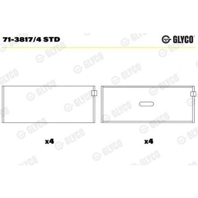 Bilde av GLYCO 71 3817/4 STD Veivaksellager MERCEDES BENZ: E Klasse Sedan