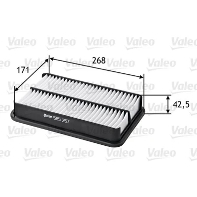 Bilde av VALEO 585257 Luftfilter 43 171 268 Filterinnsats TOYOTA: Corolla VIII Liftback, Compact, VII Sedan, MAZDA: Xedos 9