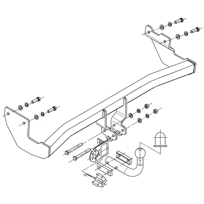 Bilde av Tilhengerfeste, standard hyundai getz (tb),