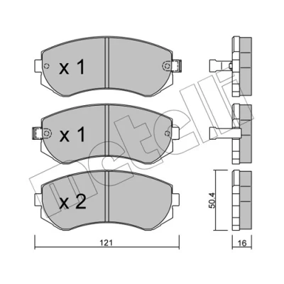 Bilde av Bremseklosser sett METELLI 22 0304 0