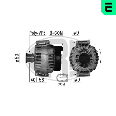 Bilde av ERA 210900A Dynamo 14V 220A MERCEDES BENZ: Sprinter 3.5 T Van, 5 Flatvogn lastebil/Chassis