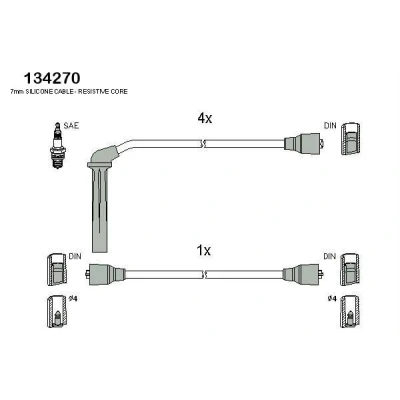 Bilde av HITACHI 134270 Pluggledninger FORD: Galaxy Mk1 MPV