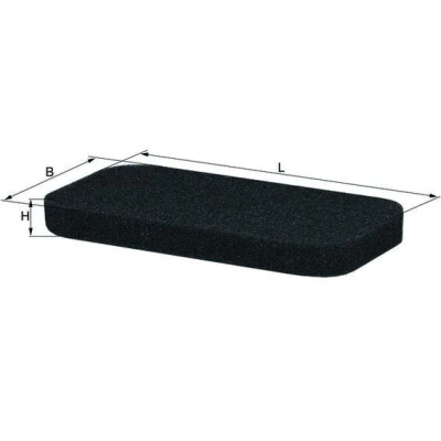 Bilde av MAHLE ORIGINAL LAP 13 Kupéfilter Partikkelfilter 225,0 105 20,0 DAF: LF 45