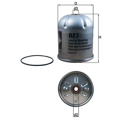 Bilde av MAHLE ORIGINAL OZ 3D Oljefilter sentrifuge