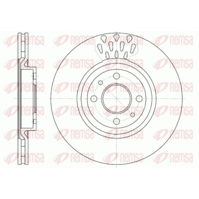 Bilde av REMSA 6315.10 Bremseskiver framaksel 284, 284 22 4 ventilert FIAT: 500 Hatchback, BRAVO 2, Punto II ALFA ROMEO: 155