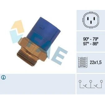 Bilde av Temperaturbryter, radiator ventilator, seat,skoda,vw, 1H0 959 481 C, 481, 3520.V0, 3520.X9, 4013A009, 4013A217, 4013A279, 4013A2