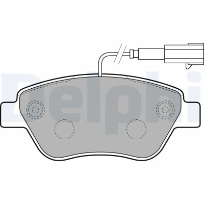 Bilde av DELPHI LP2230 Bremseklosser inkl. slitasjevarselkontakt med antihyle blikk tilbehør FIAT: Punto Evo Hatchback, Grande Hatchback