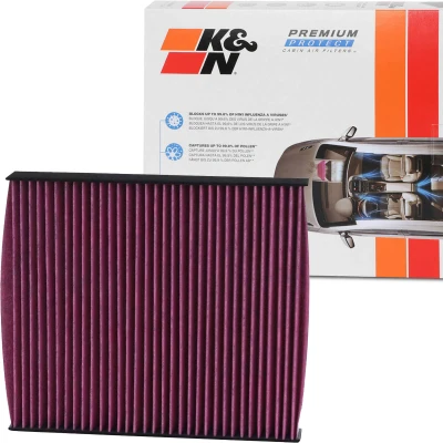 Bilde av K&amp;N Filters DVF5003 Kupéfilter Karbonfilter 254 35 kvadratisk VOLKSWAGEN: Polo V Hatchback, IV Sedan