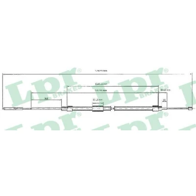 Bilde av LPR C0076B Bremsekabel 1703/1140 Skivebrems BMW: 3 Touring, Sedan, Coupé