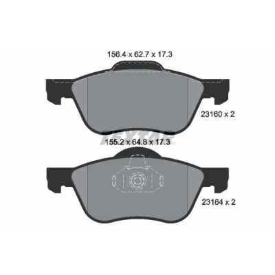 Bilde av TEXTAR 2316001 Bremseklosser ikke klargjort for slitasjeindikator NISSAN: Primera Hatchback