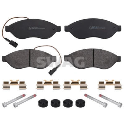 Bilde av SWAG 33 10 7381 Bremseklosser framaksel inkl. slitasjevarselkontakt med festemateriell FIAT: Ducato III Flatvogn lastebil / Chassis