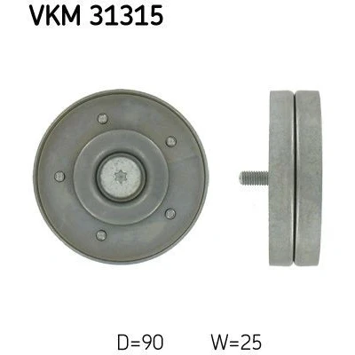 Bilde av SKF VKM 31315 Styrerulle med festemateriell VOLKSWAGEN: Transporter 5 Bus, Multivan 6, 5, AUDI: A4 B8 Allroad, Q5, Avant