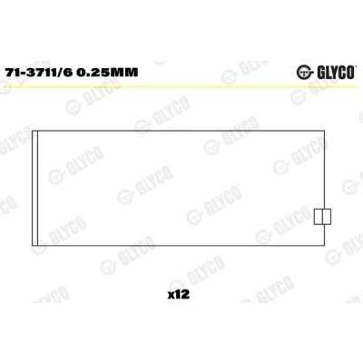 Bilde av GLYCO 71 3711/6 0.25MM Veivaksellager AUDI: 80 B4 Avant, A4 B5 Avant
