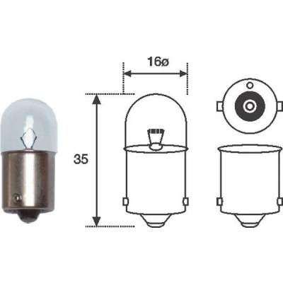 Bilde av MAGNETI MARELLI 004008100000 Lyspærer R10W 12 10