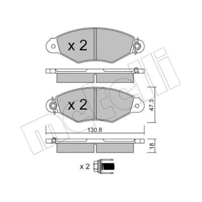 Bilde av Bremseklosser sett, Framaksel, citroën xsara, xsara break, coupé, nissan kubistar skåp, renault kangoo, kangoo express, 4251.69, 4