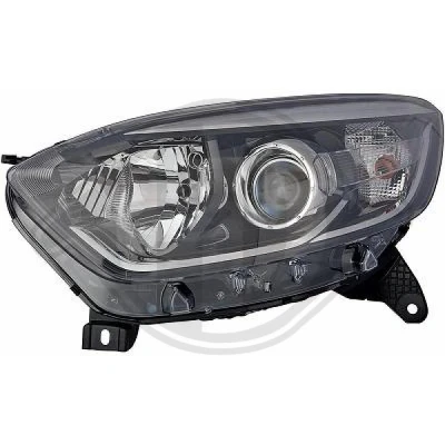 Bilde av DIEDERICHS 4406083 Frontlykter venstre W5W, P21W, H1/H1 Halogen for høyrekjøring uten lyspære, med motor høydejustering hovedlys