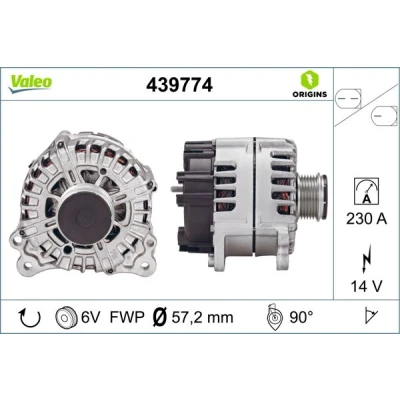 Bilde av VALEO 439774 Dynamo 14V 230A PORSCHE: Cayenne, VOLKSWAGEN: Touareg II