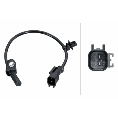 Bilde av HELLA 6PU 358 217 961 ABS Sensor bakaksel med festeklips på kabelen Hall prinsipp 2 polet 250mm FORD: Transit Mk7 Van, Minibuss
