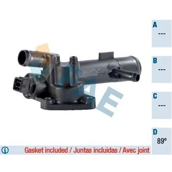 Bilde av FAE 5350589 Termostat 89 med tetning, temperaturgiver Kapsling plastlokk RENAULT: MEGANE 2 Kombi, SUZUKI: Jimny SUV