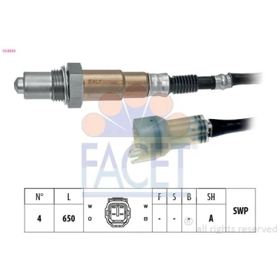Bilde av FACET 10.8563 Lambdasonde oppvarmet, planarsonde, forsmurt gjenge SUZUKI: SWIFT 3, SX4 I Hatchback, IGNIS 2, SUBARU: JUSTY 2