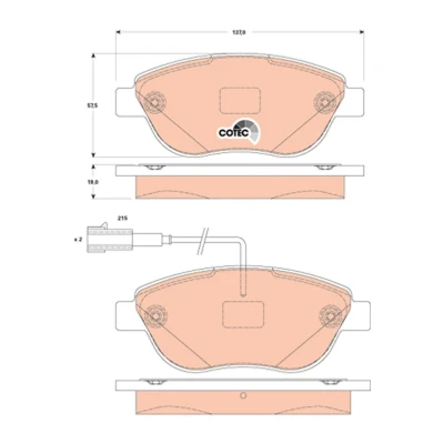 Bilde av TRW COTEC GDB1829 Bremseklosser inkl. slitasjevarselkontakt med bremsecaliperskruer tilbehør FIAT: Punto Evo Hatchback, Grande Hatchback