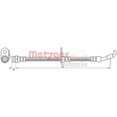 Bilde av METZGER 4110876 Bremseslange 390