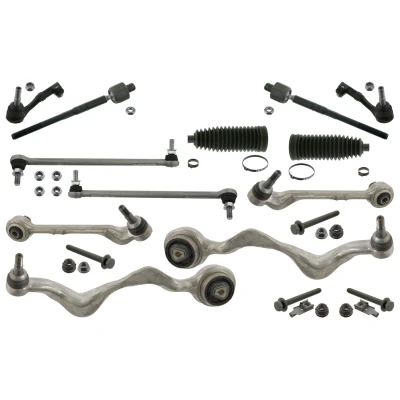 Bilde av FEBI BILSTEIN 46285 Reparasjonssett, tverrstyrestang Casterstag framaksel venstre, høyre med koblestag BMW: 3 Touring, Sedan, 1 Hatchback