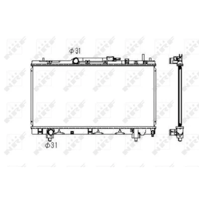 Bilde av NRF 53347 Radiator Aluminium 699 350 16 Kjøleribber loddet