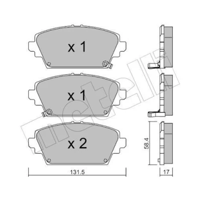 Bilde av Bremseklosser sett METELLI 22 0464 1