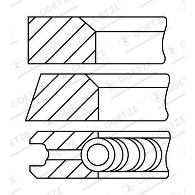 Bilde av GOETZE ENGINE 08 322400 10 Stempelringsett 83