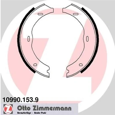 Bilde av ZIMMERMANN 10990.153.9 Handbromsbackar Bildet viser leveranseinnholdet MERCEDES BENZ: Vito Minibuss, Tourer, Van