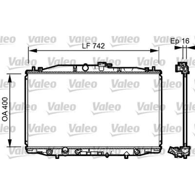 Bilde av VALEO 735049 Radiator Aluminium 400 718 16 med kjølemiddelregulator Kjøleribber loddet HONDA: Accord 7 Limousine