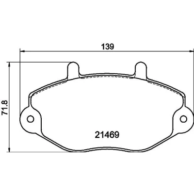 Bilde av HELLA 8DB 355 006 401 Bremseklosser ikke klargjort for slitasjeindikator FORD: Transit Mk4 Minibuss, Van