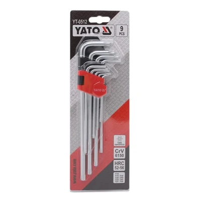 Bilde av YATO YT 0512 Vinkelskrutrekkersett T10 T50 Krom vanadium stål 9