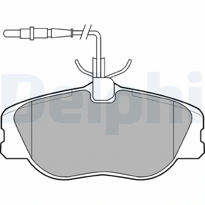Bilde av Bremseklosser sett, Framaksel, citroën,fiat,lancia,peugeot, 1611458180, 1617249280, 4251.09, 4251.10, 4254.53, 71752992, 71770974, 77362