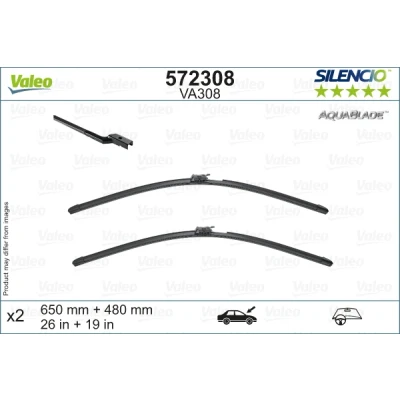 Bilde av Vindusvisker Valeo 572308 foran Flatt viskeblad Top Lock oppvarmet VOLVO: XC60 II