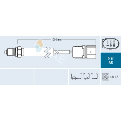 Bilde av FAE 75162 Lambdasonde AUDI: A3 Hatchback