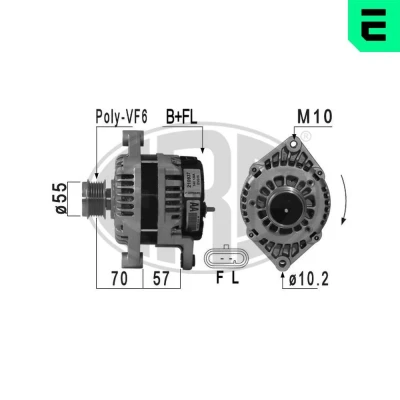 Bilde av ERA 210937A Dynamo 14V 120A OPEL: Antara, CHEVROLET: Captiva