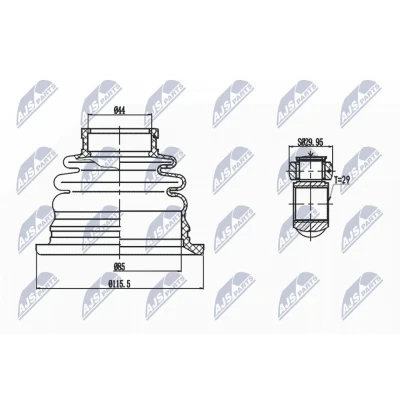 Bilde av Leddsett, drivaksel, Girkassesiden, Framaksel venstre, mitsubishi carisma, carisma sedan, MR263173, MR263175, MR911573, MR911575