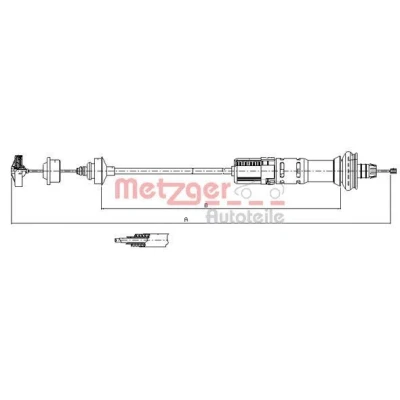 Bilde av METZGER 11.3028 Koplingskabel med automatisk justering COFLE PEUGEOT: 206 Hatchback