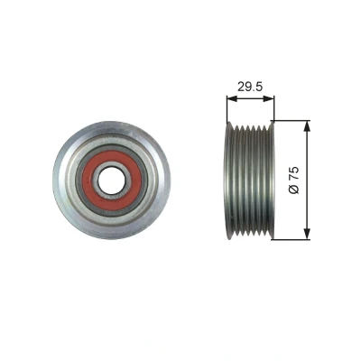 Bilde av GATES T36447 Styrerulle FleetRunner Micro V Stretch Fit med riller HONDA: CIVIC 8 Hatchback